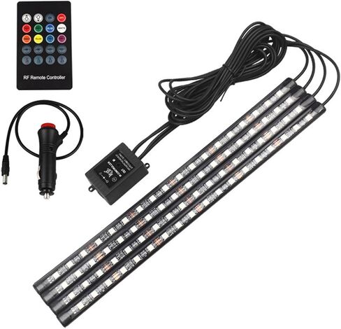48 72LED One to Four Silicone Hose Automotive Atmosphere Light Interior Foot(5V/USB,72LED+Remote) in Saudi Arabia