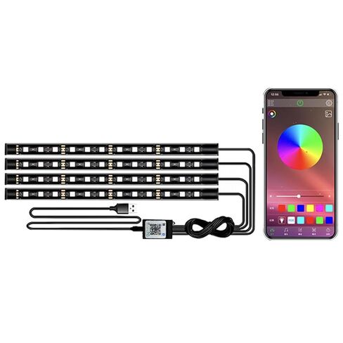 ضوء السيارة المحيط من واحد إلى أربعة أقدام تعديل داخلي للقدم (APP 36LED ولاعة السجائر) in Kuwait