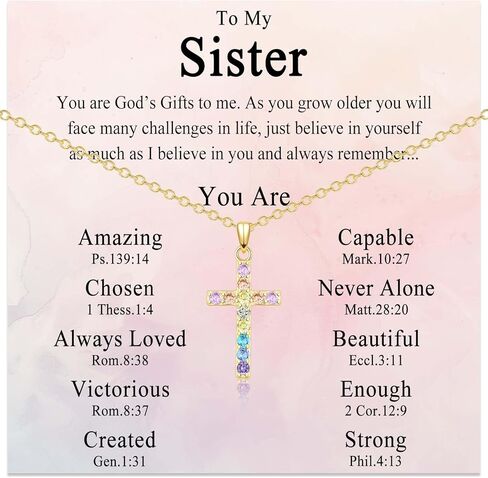 Cross Necklace for Girls Christian Religious Jewelry Gifts for Little Girls Daughter Granddaughter Sister Niece Friend Birthday Christmas Valentines Easter Graduation Baptism Gifts for Kids, Gold in Saudi Arabia
