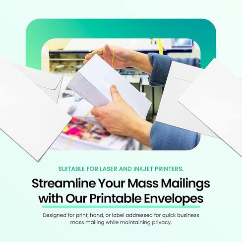 PBC #10 مظاريف الأعمال الأمنية حجم الرسالة 4-1/8" × 9-1/2"، قشر وختم إغلاق ذاتي اللصق، مظاريف بريدية ورقية بيضاء متعددة الأغراض بوزن 20 رطل، عدد 500 (26869-500) in Kuwait