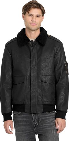 GUESS Men's Emil Old Vintage Aviator Jacket in Saudi Arabia