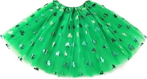 توتو عيد القديس باتريك للفتيات تنورة تول لعيد القديس باتي للفتيات الصغيرات إكسسوارات فستان عيد القديس باتريك الأخضر in Kuwait