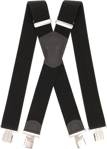 Ranger - Suspenders for Men – 2 inch. Wide, 53 inch. Heavy Duty, Strong, Solid, Long, Formal, Suit Accessories Men in Saudi Arabia