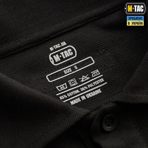 M-Tac Long Sleeve Tactical Polo Shirt for Men - Dry Fit Men's Military Polo Shirt for Work, Golf, Outdoor, Tactical, and Law Enforcement Gear (Black, S) in Saudi Arabia