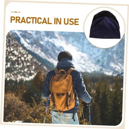 2pcs Functional Warm Winter Hat Unisex Outdoor Cap Beanie Helmets for Skiing Biking Running in Saudi Arabia