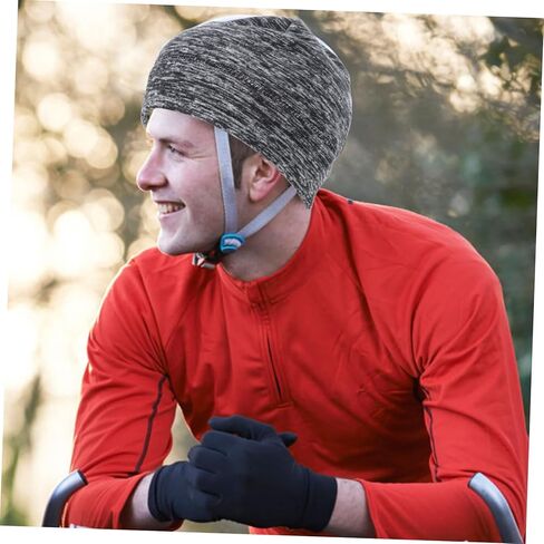 Mipcase 1Pc Windproof Beanie Hat for Cycling and Outdoor Sports Warm Winter Outdoor Hat for Men and Women Thick Cold Cap for Skiing and Riding Grey in Saudi Arabia