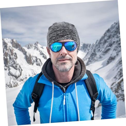 Mipcase 1Pc Windproof Beanie Hat for Cycling and Outdoor Sports Warm Winter Outdoor Hat for Men and Women Thick Cold Cap for Skiing and Riding Grey in Saudi Arabia