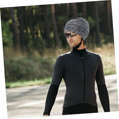 Mipcase 1Pc Windproof Beanie Hat for Cycling and Outdoor Sports Warm Winter Outdoor Hat for Men and Women Thick Cold Cap for Skiing and Riding Grey in Saudi Arabia