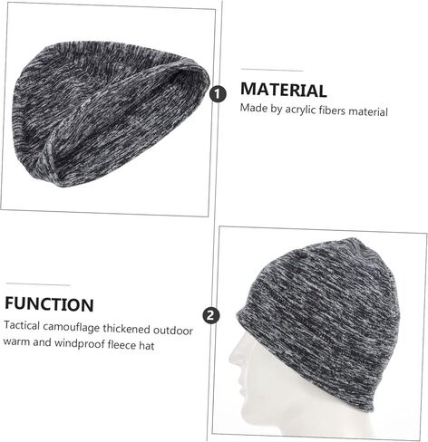 Mipcase 1Pc Windproof Beanie Hat for Cycling and Outdoor Sports Warm Winter Outdoor Hat for Men and Women Thick Cold Cap for Skiing and Riding Grey in Saudi Arabia