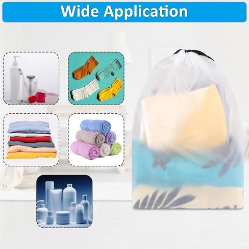Shoe Bags for Travel, 15.7" x 11.8" Travel Shoe Bags for Packing, Drawstring Clear Bag for Shoes, Waterproof,Dustproof, Home & Traveling Essentials - 10PCS in Saudi Arabia