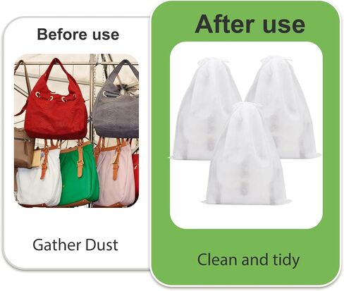 10Pcs Dust Bag for Purse, Non Woven Fabric Handbag Dust Bags, Handbags Storage for Storing Shoes Boots(15.7×19.7in) in Saudi Arabia