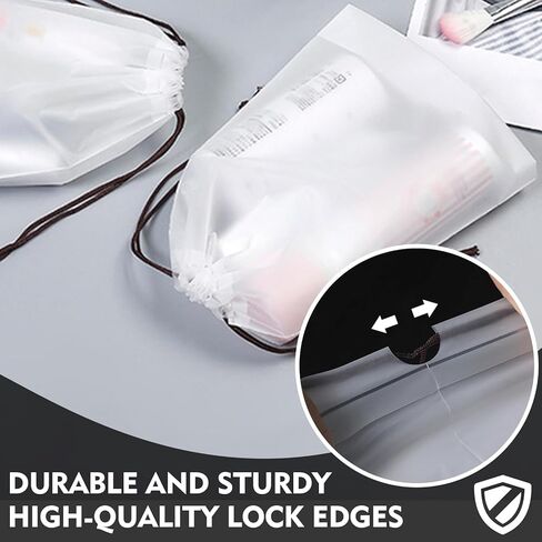 Clear Shoe Bags for Travel 12 PCS 15.75" x 11.8" Drawstring Clear Shoe Bags for Packing, Waterproof Dustproof Men and Women Travel Shoe Storage Bag (12PCS) in Saudi Arabia