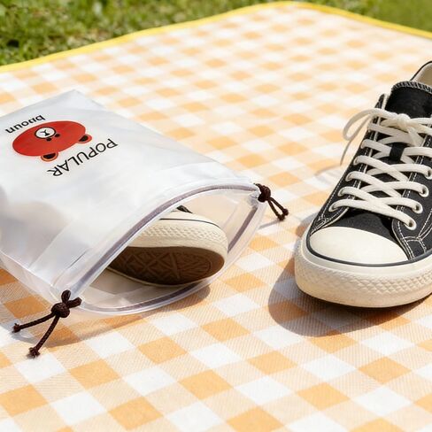Clear Shoe Bags for Travel 6 PCS 15.75" x 11.8" Drawstring Clear Shoe Bags for Packing, Waterproof Dustproof Men and Women Travel Shoe Storage Bag (Little Bear 6PCS) in Saudi Arabia