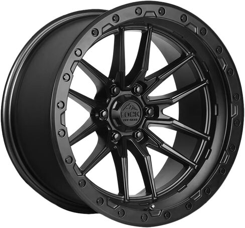قفل الطرق الوعرة كراولر 17x9 6x139.7-12et 106.2 أسود غير لامع مع حلقة سوداء غير لامعة in Kuwait