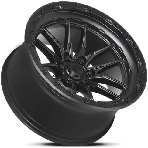 قفل الطرق الوعرة كراولر 17x9 6x139.7-12et 106.2 أسود غير لامع مع حلقة سوداء غير لامعة in Kuwait