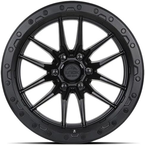 قفل الطرق الوعرة كراولر 17x9 6x139.7-12et 106.2 أسود غير لامع مع حلقة سوداء غير لامعة in Kuwait