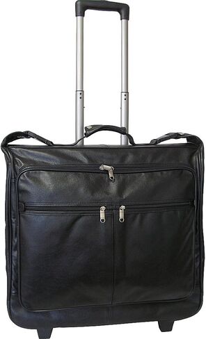 حقيبة الملابس الجلدية ذات العجلات السوداء من أميريليذر (#2482-0) in Kuwait