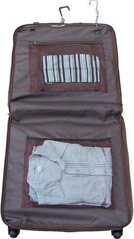 حقيبة الملابس الجلدية ذات العجلات السوداء من أميريليذر (#2482-0) in Kuwait