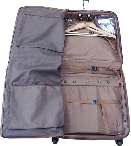 حقيبة الملابس الجلدية ذات العجلات السوداء من أميريليذر (#2482-0) in Kuwait