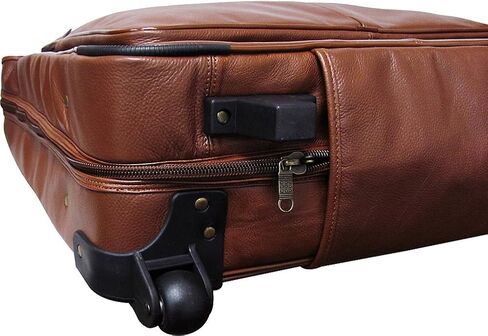 حقيبة الملابس الجلدية ذات العجلات السوداء من أميريليذر (#2482-0) in Kuwait