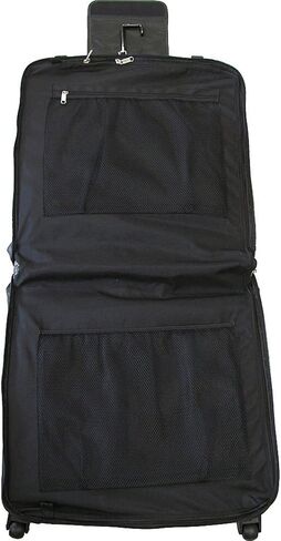 حقيبة الملابس الجلدية ذات العجلات السوداء من أميريليذر (#2482-0) in Kuwait