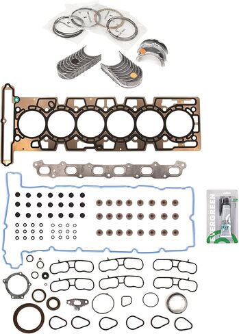 Evergreen SA-3129802831-6 Full Gasket Set Bearings Rings Compatible With/For 02-05 Chevrolet GMC Isuzu Oldsmobile 4.2L in Saudi Arabia