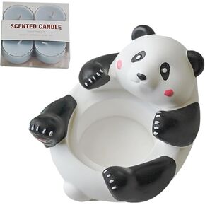 Colored Tealight Candles, Panda Statue Scented Tealights Holder, Small Animal Figurines for Table Centerpiece & Home Decor in Saudi Arabia