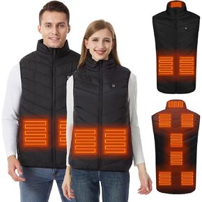 Women Men Heated Vest with 9 Heating Zone, 3 Heating Levels Winter Heating Vest for Outdoor Skiing, S (Battery Not Included) in Saudi Arabia