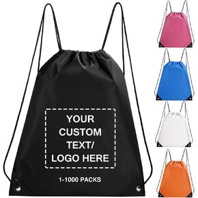 Fyore Custom Drawstring Bags with Logo, 10/50/100 Pack Bulk Personalized String Backpacks for Gym, Sports, Events, Travel, Daily Use, Business Activities in Saudi Arabia