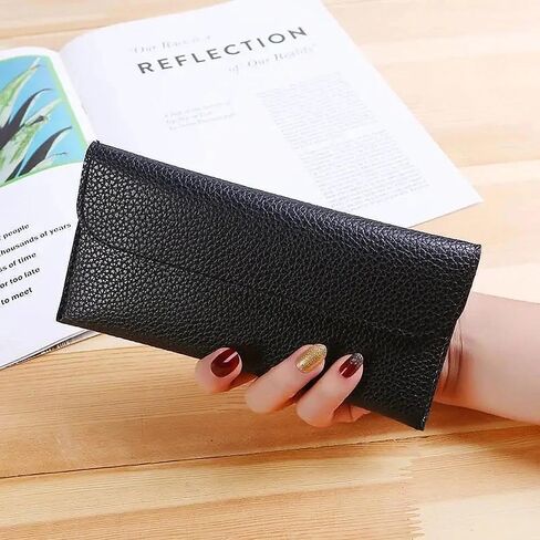 Elegant Women's Long Wallet, Minimalist Envelope-Style Design, Easy Open & Close in Saudi Arabia
