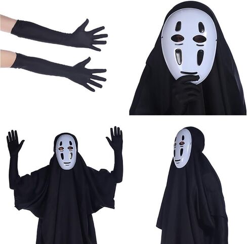 ملابس تنكرية بدون وجه مان كاوناشي مع قناع زي الهالوين الأسود in Kuwait