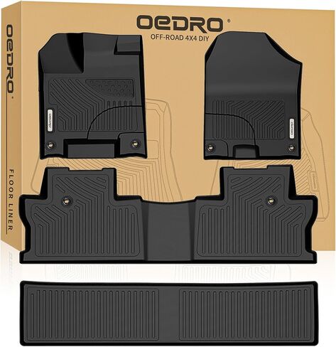 OEDRO Floor Mats Compatible with 2017-2022 Honda CR-V, Includes Front & Rear Seat Rubber Floor Liners Black Vehicle Carpet - All Weather Guard Odorless in Saudi Arabia
