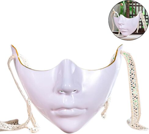 Masquerade Half Face Cover Halloween Eyemask Costume Eye Mouth Costume Accsessory For Women Men in Saudi Arabia