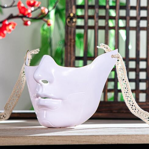 Masquerade Half Face Cover Halloween Eyemask Costume Eye Mouth Costume Accsessory For Women Men in Saudi Arabia