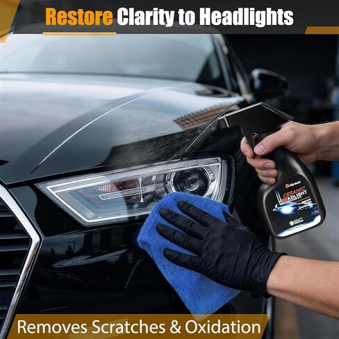 Car Headlight Restoration Kit, Ceramic Headlight Restoration Kit, No Power Tools Required, Headlight Cleaner and Restorer Kit, Headlight Cleaner, Headlight Restoration Spray in Saudi Arabia