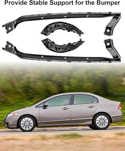 Front Headlight and Bumper Bracket Mount Support Retainer Kit Fit for Honda Civic Sedan 2006-2011 Replace 71190-SNA-A00 71140-SNA-A00 HO1066106 HO1067108, Left & Right Side 4 Pcs in Saudi Arabia