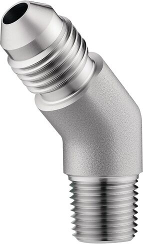 EVIL ENERGY 3AN Male Flare to 1/8 NPT Pipe Male 45 Degree Stainless Steel Fitting Adapter Union Connector 1PC in Saudi Arabia