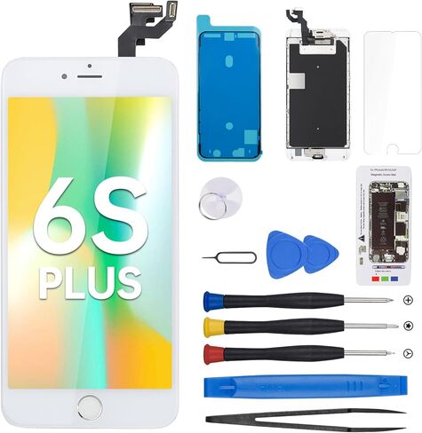 for iPhone 6S Plus Screen Replacement with Home Button 5.5" White in Kuwait