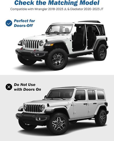 أبواب JOYTUTUS من المرايا المتوافقة مع 2018-2023 Wrangler JL & 2020-2023 Gladiator JT، مرآة الرؤية الخلفية للطرق الوعرة 6 بوصة مع محول الكرة، رؤية واسعة، لا تهتز، نمط العلم الأمريكي in Kuwait