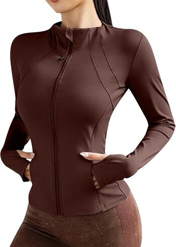 Shirts for Women Sun Protection Long Sleeve Full Zip Athletic Jacket Womens Yoga Running Outdoor Fashion Clothing in Saudi Arabia
