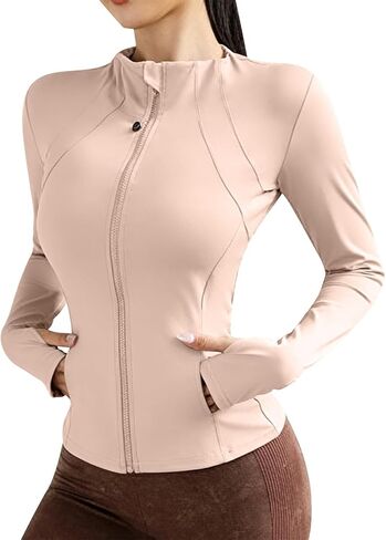 Shirts for Women Sun Protection Long Sleeve Full Zip Athletic Jacket Womens Yoga Running Outdoor Fashion Clothing in Saudi Arabia