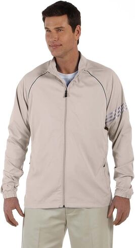 Adidas Golf A69 ClimaProof Mens 3-Stripes Full-Zip Jacket - Zucchini/Blk/Sterling - XX-Large in Kuwait