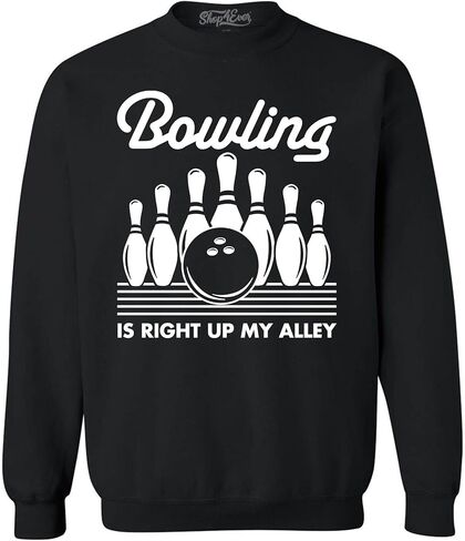 shop4ever Bowling is Right Up My Alley Bowler Crewneck Sweatshirts in Saudi Arabia