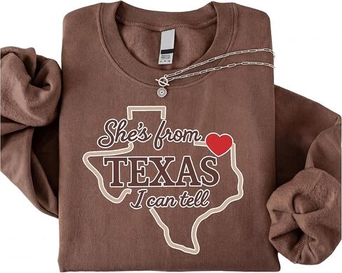 Choosin' Texas Heart Crewneck Sweater | Premium Pullover Sweatshirt for Men & Women in Saudi Arabia