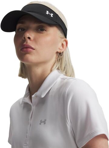 Under Armour Women's Blitzing Visor, (001) Black / / White, One Size Fits Most in Saudi Arabia