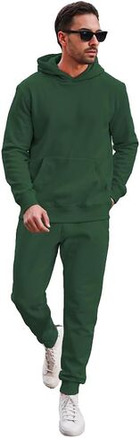 Tracksuit Long Sleeve Pullover Overhead Hoodie and Casual Cotton Fleece Joggers Pants Set in Saudi Arabia