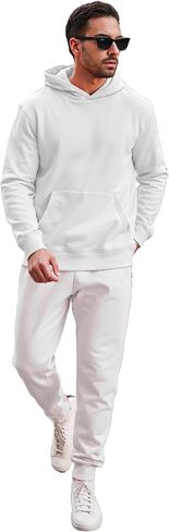 Tracksuit Long Sleeve Pullover Overhead Hoodie and Casual Cotton Fleece Joggers Pants Set in Saudi Arabia