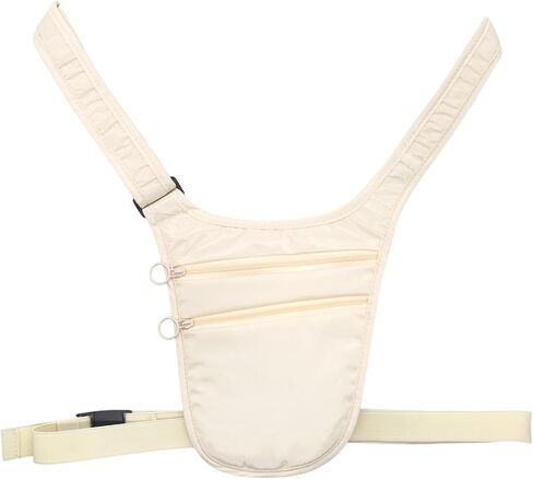 Long Keeper Money Belt for Travel Anti-Theft Crossbody Passport Holder for Women Men Hidden Slim Neck Wallet Under Clothes (White) in Saudi Arabia