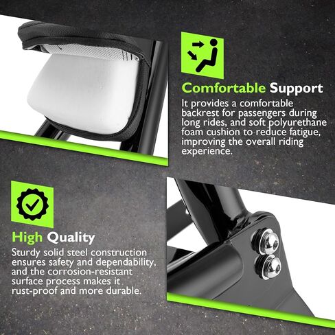 Mofun Sissy Bar with Luggage Rack 30" Passenger Backrest Compatible with BMW R18 Bagger/ R18 rictane/ R18 Transcontinental 2022 2023 2024 2025 Gloss Black in Saudi Arabia