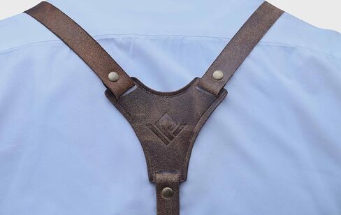 Genuine Leather Suspenders For Men Heavy Duty with Strong Clips, Leather Suspenders for Men in Kuwait